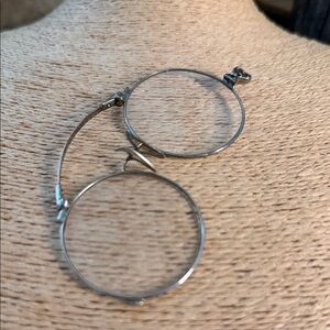 Vintage Silver pinsnez Eyewear can be worn on a long chain add your prescription
